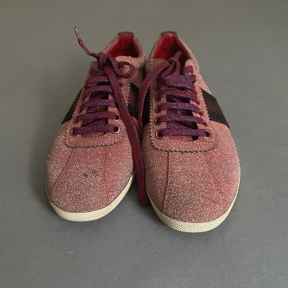 AUTHENTIC GUCCI GLITTER TRAINERS - Picture 2 of 10